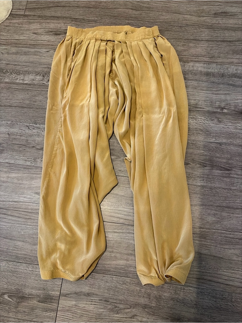 Ashish Draped Harem Ankle Pants - Light Yellow